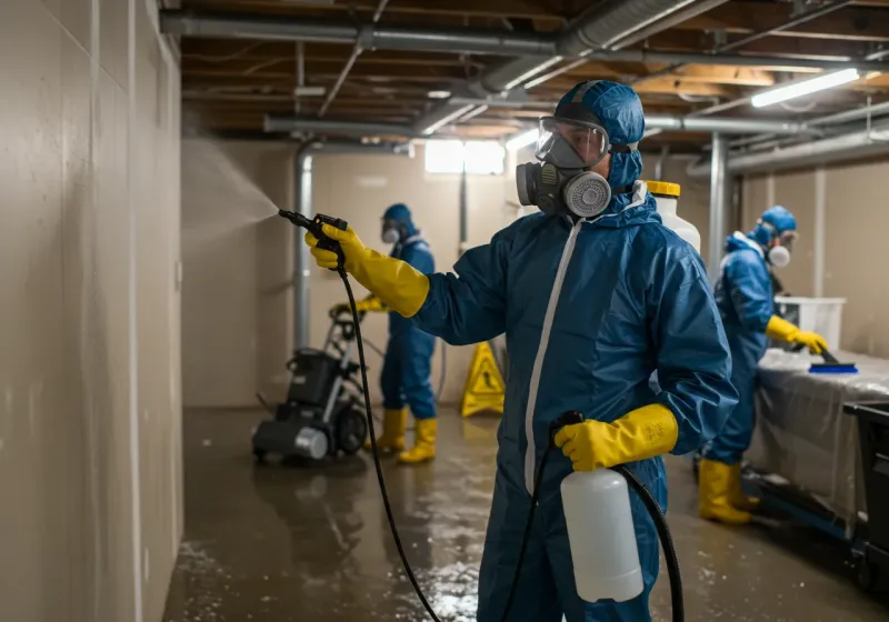 Basement Sanitization and Antimicrobial Treatment process in London, CA