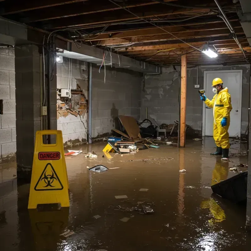 Flooded Basement Electrical Hazard in London, CA Property